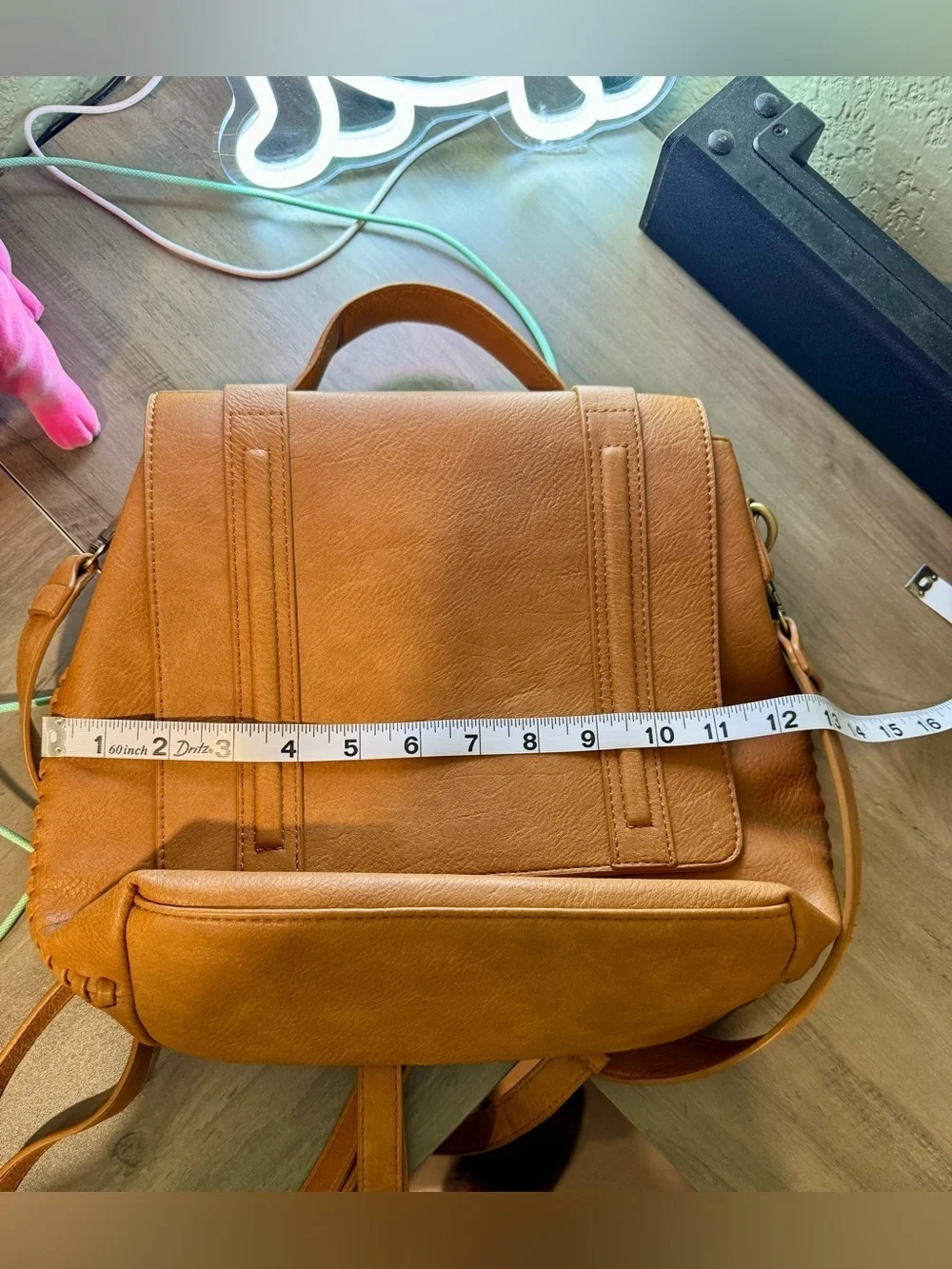 Antik Kraft Tan Leather Backpack